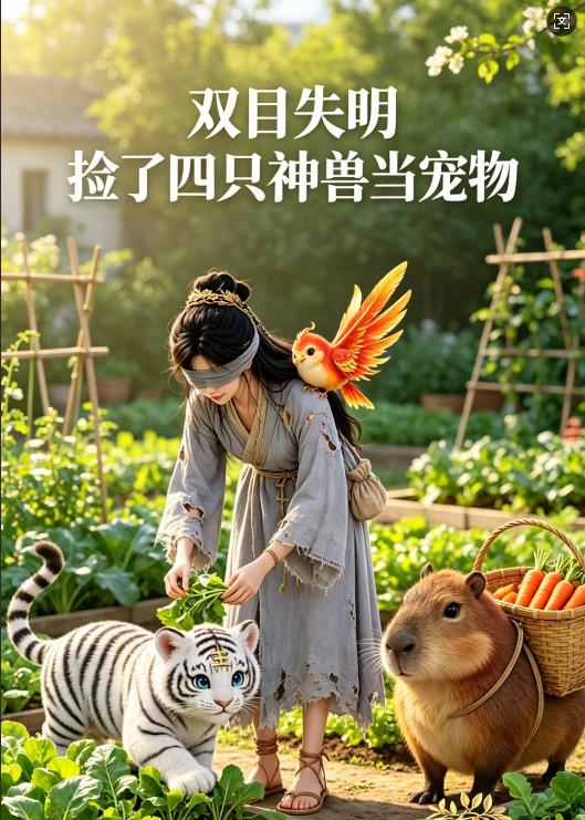 双目失明，捡了四只神兽当宠物(全集)